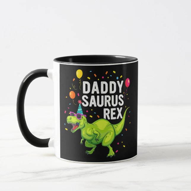 Mug Père Jour Daddysaurus T Rex Dinosaur Papa (Gauche)