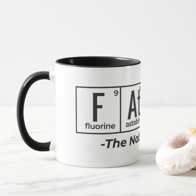 Mug Père le Noble Élément Fête des pères Geek scientif (Avec donut)