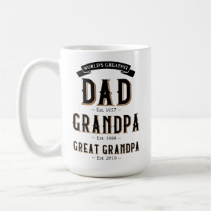 Mug Père le plus grand du monde, grand-père, grand-pèr
