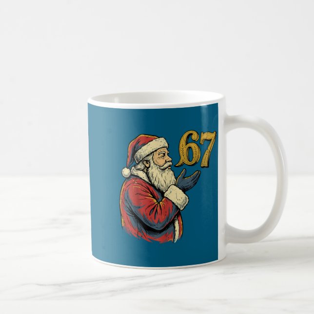 Mug Père Noël 67 Numéro Drôle de Noël Meme Se  (Droite)