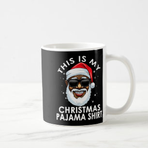 Mug Père Noël afro-américain Chemise de pyjama de Noël