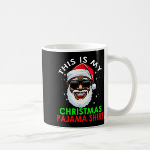 Mug Père Noël afro-américain Chemise de pyjama de Noël