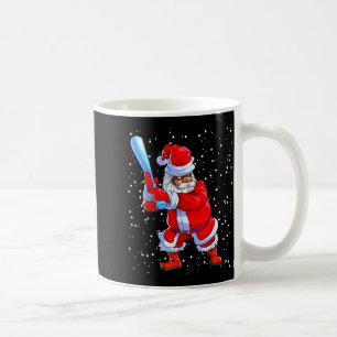 Mug Père Noël afro-américain noir Baseball Afro C