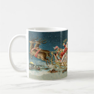 Mug Père Noël Antique Sleigh Reindeer