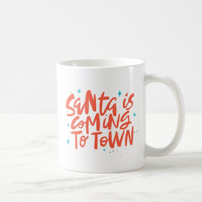 Mug Père Noël arrive à Town Holiday Design (Droite)