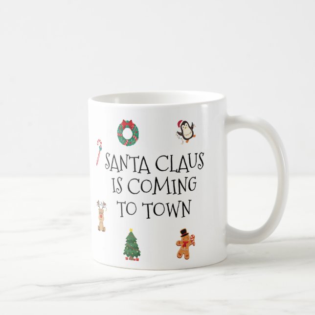 Mug Père Noël arrive en ville (Droite)