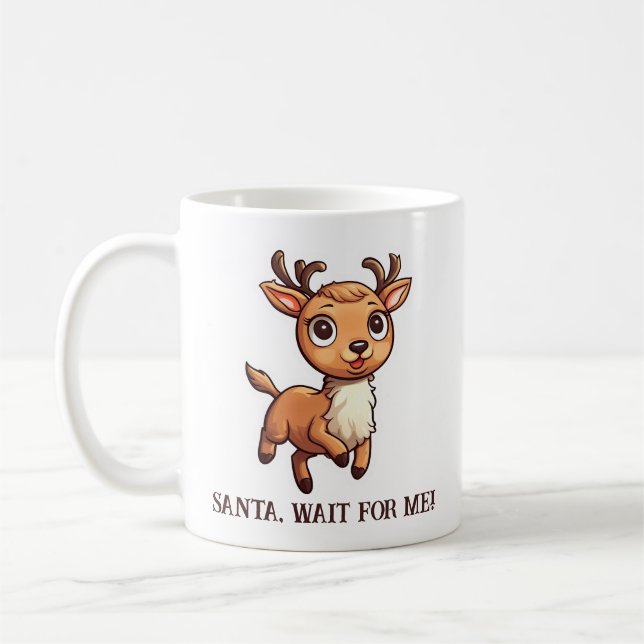 Mug Père Noël, attendez-moi ! (Gauche)