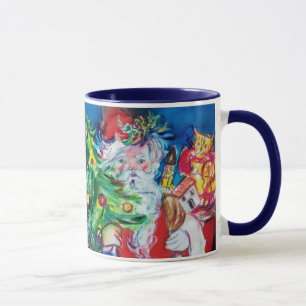 MUG PÈRE NOËL AVEC BALLONS ET NOËL ARBRE H MONOGRAMME