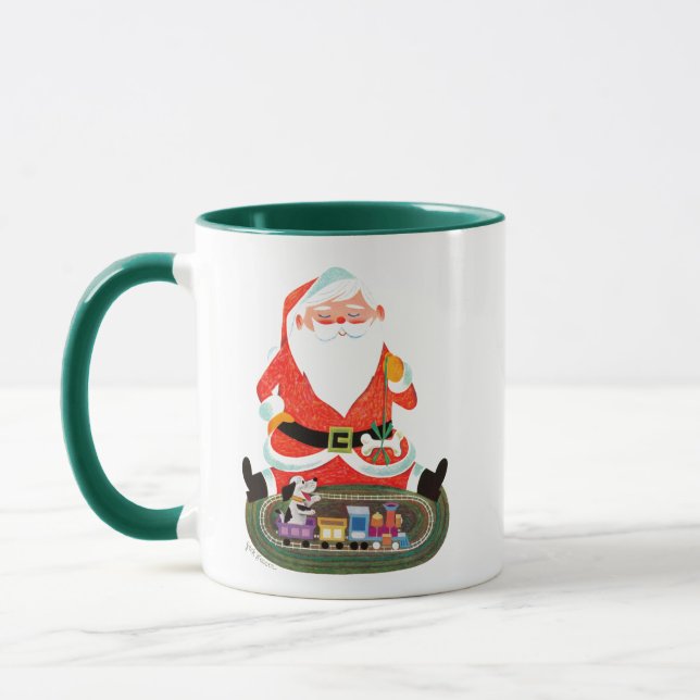 Mug Père Noël avec le train (Gauche)