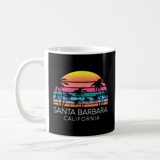 Mug Père Noël Barbara Beach Californie Surf Cali Isla  (Gauche)