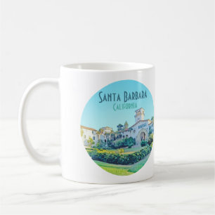 Mug Père Noël Barbara California Courthouse Watercolor