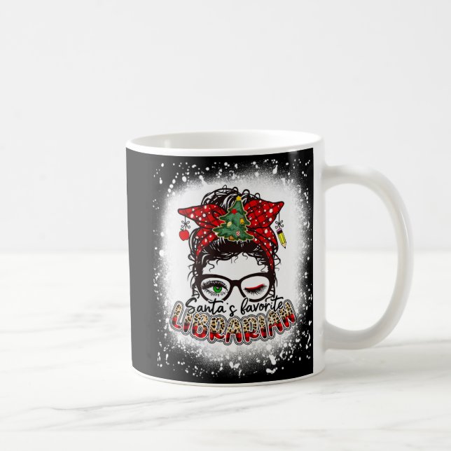 Mug Père Noël Bibliothèque préférée Messy Bun Maman No (Droite)