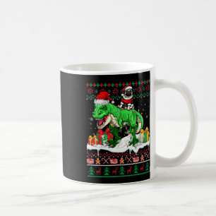 Mug Père Noël Carlin équitation T-rex Chandail de Noël