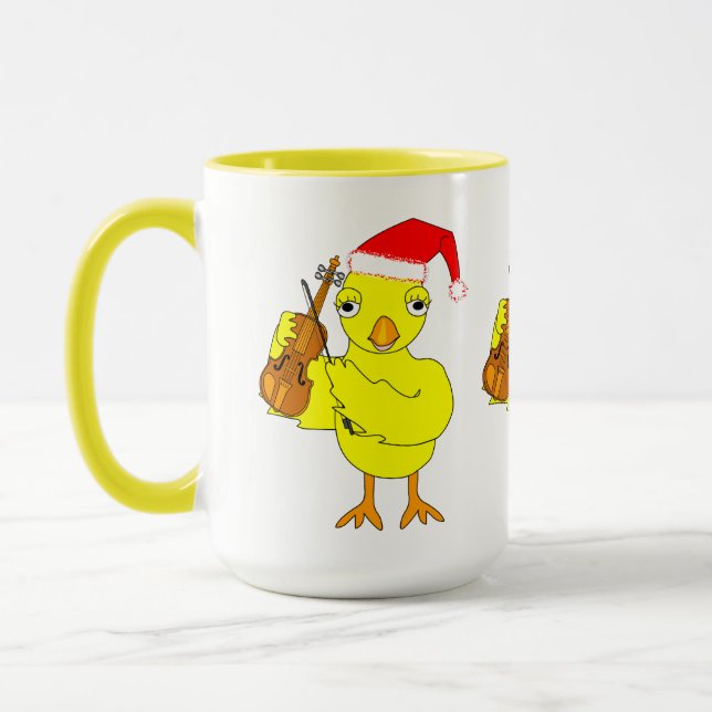 Mug Père Noël Casquette Violon Chick (Gauche)