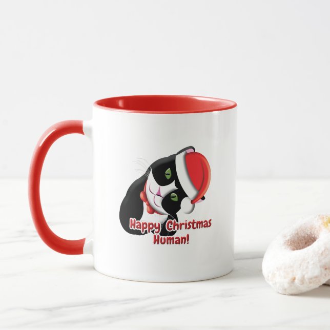 Mug Père Noël Cat (Avec donut)