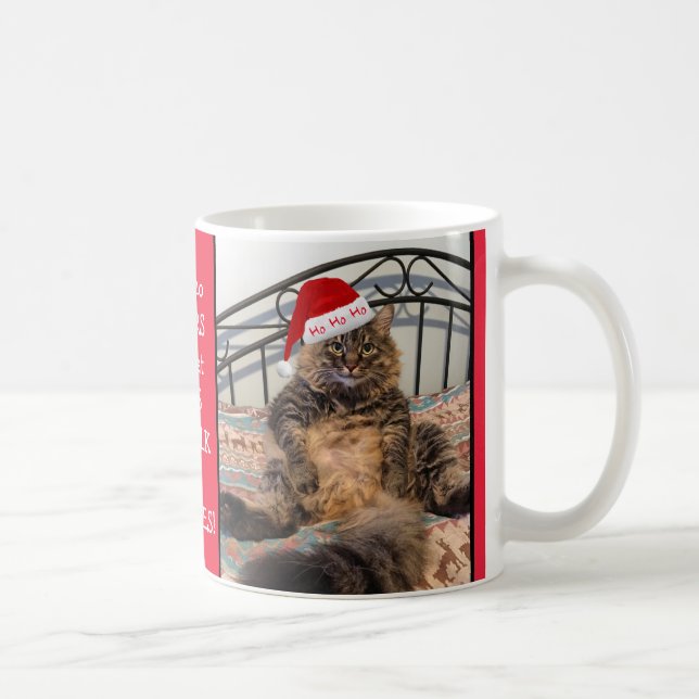 Mug Père Noël Cat reçoit du lait et des biscuits Chris (Droite)