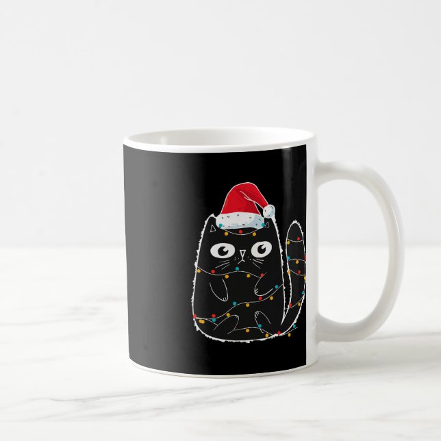 Mug Père Noël Chat Noir Tangé Dans L'Amoureux des chat (Droite)