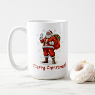 Mug Père Noël classique apportant des cadeaux de Noël