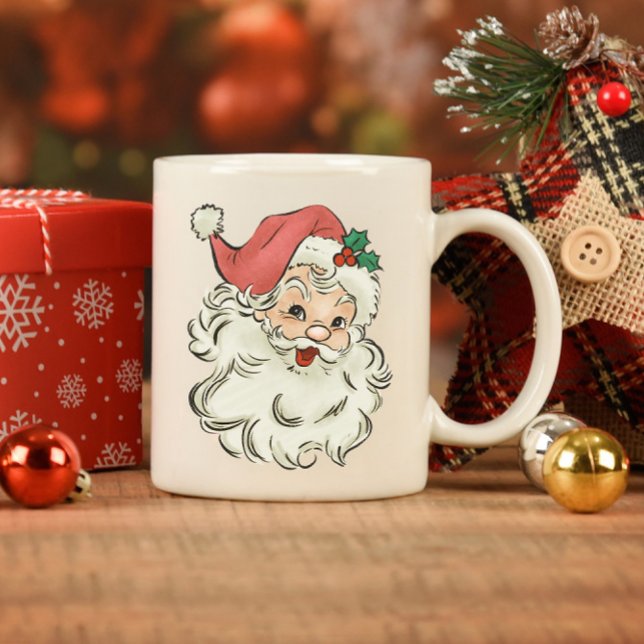 Mug Père Noël classique souriant Noël (Créateur téléchargé)