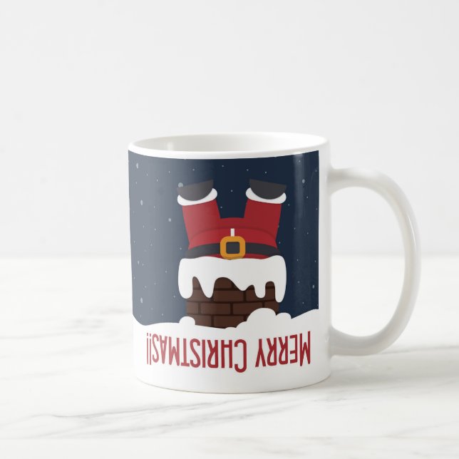 Mug Père Noël coincé dans la cheminée (Droite)