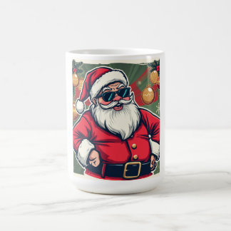 Mug Père Noël cool avec des lunettes de soleil branché