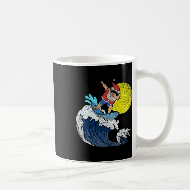 Mug Père Noël Cool Dabbing Surfant Noël Drôle I (Droite)