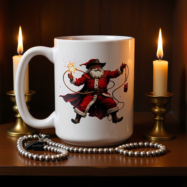 Mug Père Noël Cowboy au Lasso Étoilé (Créateur téléchargé)