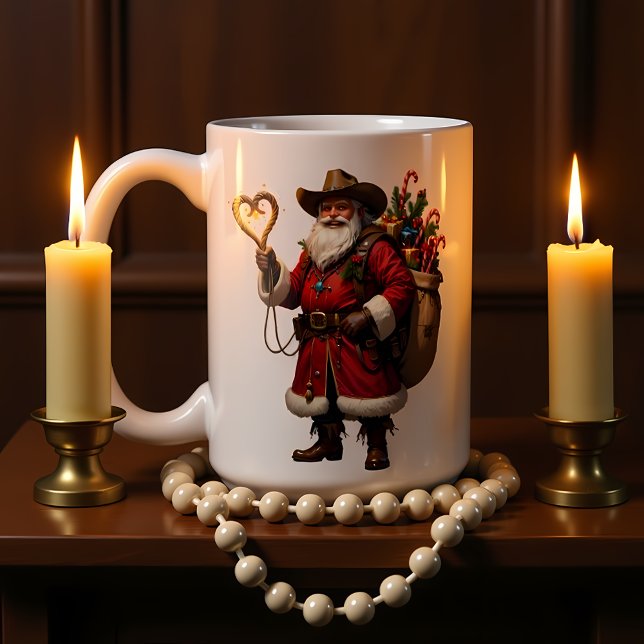 Mug Père Noël Cowboy Corde de Cœur (Créateur téléchargé)