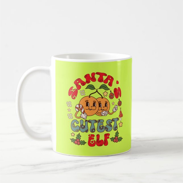 Mug Père Noël Cutest Elf Sublimation-80881 (Gauche)