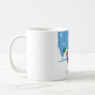 Mug Père Noël dans une scène hivernale enneigée