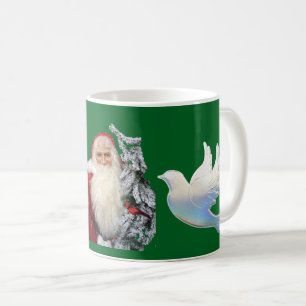 Mug Père Noël de Noël et colombes
