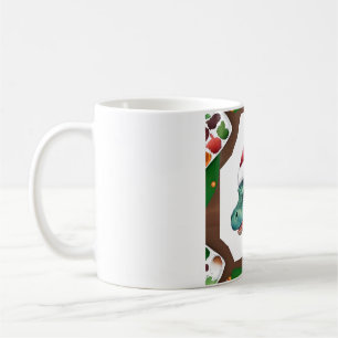 Mug Père Noël dinosaure Chapeau Art 