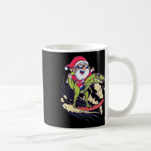 Mug Père Noël Dinosaure Surfant T-rex Dino Été Noël