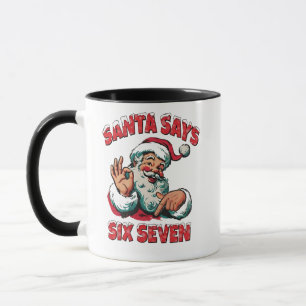 Mug Père Noël dit six sept 6 7 Noël Père Noël
