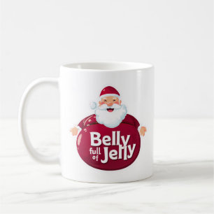 Mug Père Noël drôle au ventre plein de gelée – Noël mi
