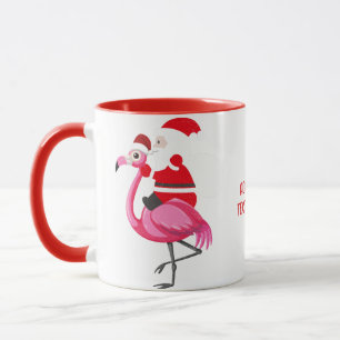Mug Père Noël drôle de Noël, Père Noël à cheval Flamin
