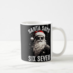 Mug Père Noël drôle dit six sept chemises de Noël garç