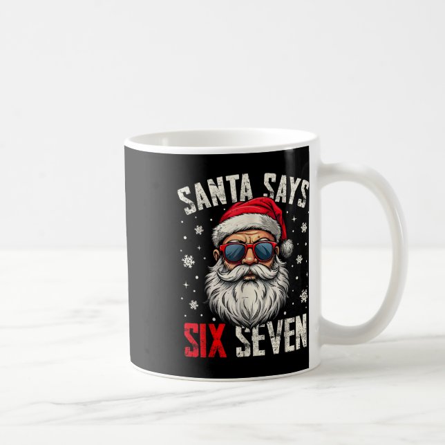 Mug Père Noël drôle dit six sept Noël 67 Meme Xmas  (Droite)