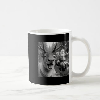 Mug Père Noël drôle en traîneau avec Noël de rennes