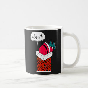 Mug Père Noël drôle et fantaisiste est coincé