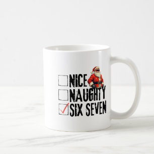Mug Père Noël drôle gentil vilain six sept mème 67 Noë