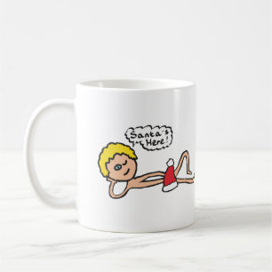 Mug Père Noël drôle ici Humour de Noël