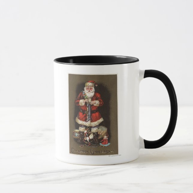 Mug Père Noël empilement de farce avec Nutcracker (Droite)