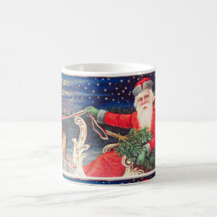 Mug Père Noël en traîneau Thunder_Cove vintage