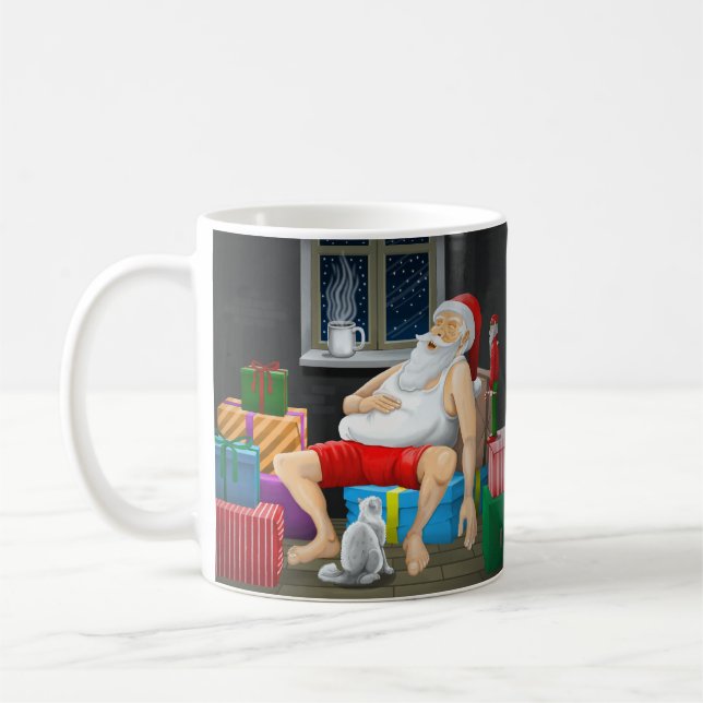 Mug Père Noël endormi (Gauche)