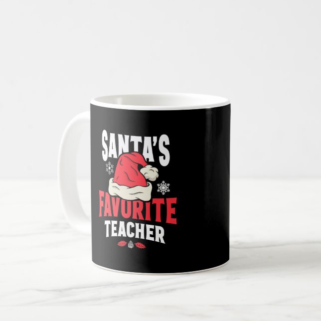 Mug Père Noël Enseignant préféré Noël Père Noël (Devant gauche)