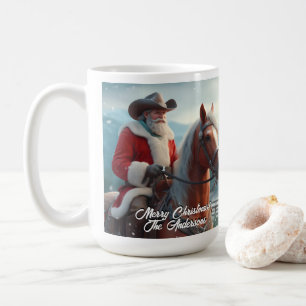 Mug Père Noël équitation Noël occidental