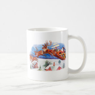 Mug Père Noël et son renne de vol