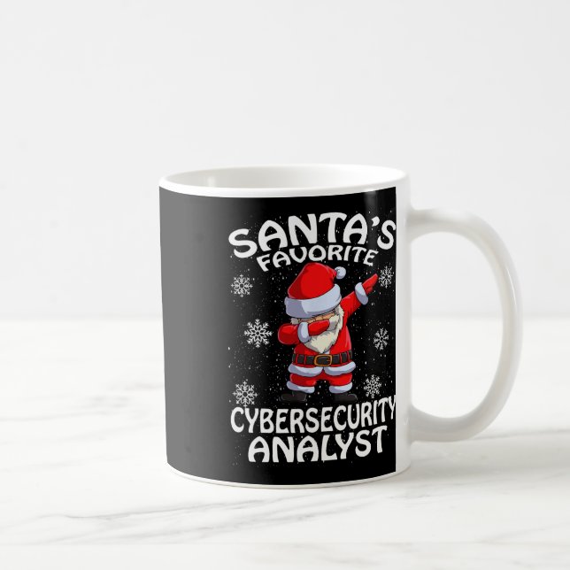 Mug Père Noël Favori Analyste de Cyber Sécurité Noël (Droite)