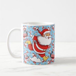 Mug Père Noël Flamant Tropical Motif de Noël